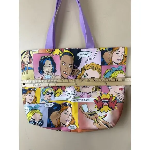 Estee Lauder "Let's Soak Up The Sun" Print Makeup Tote Bag with Strap - Picture 7 of 9